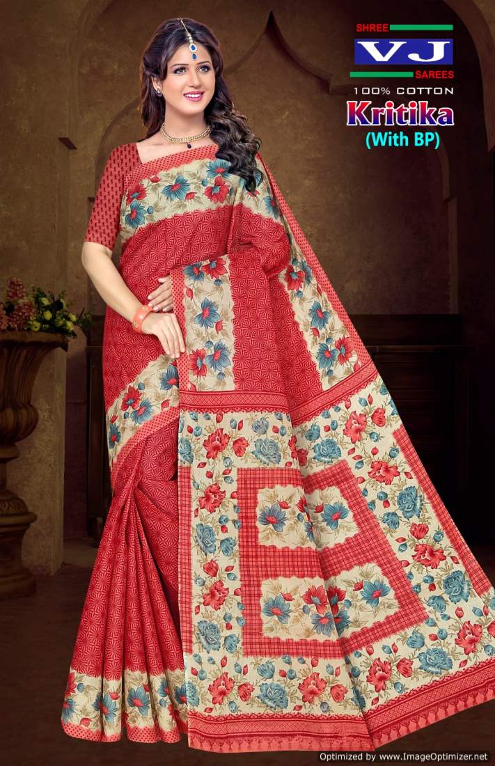 Kritika Vol 1 By By Shree VJ Daily Wear Cotton Printed Sarees Wholesale Market In Surat